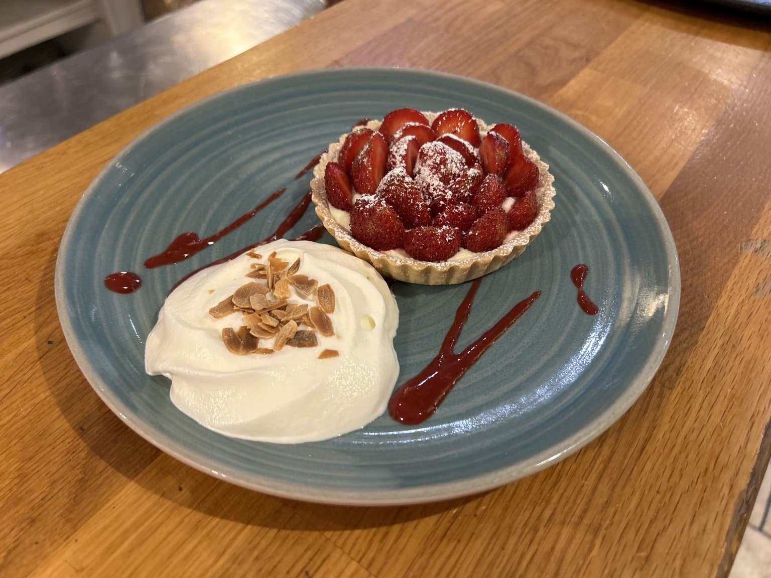 Tarte aux framboises fraîches